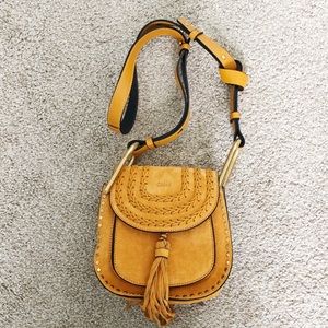 Chloe Mini Hudson Bag in Illuminous yellow.